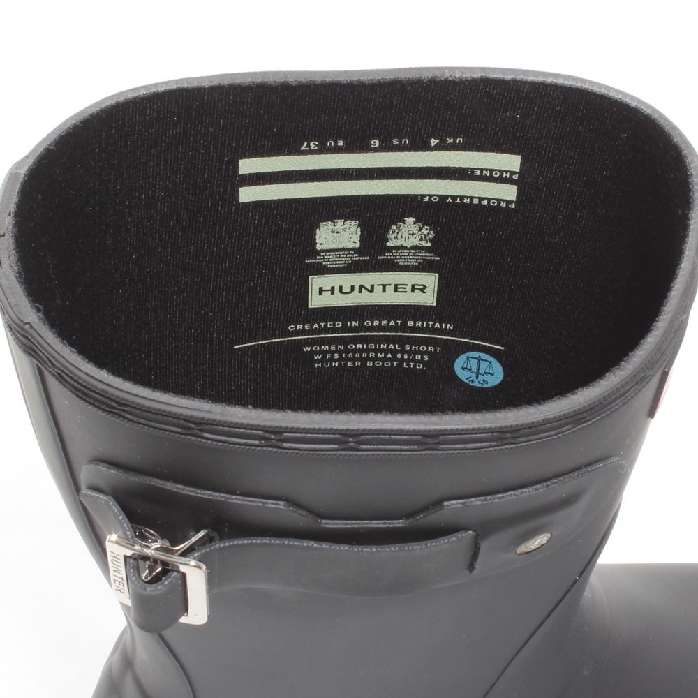 Hunter Women's Original Short Rain Boots Matte BLK - Picture 8 of 8